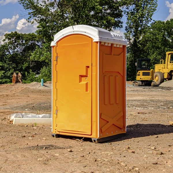 can i customize the exterior of the portable toilets with my event logo or branding in Le Grand